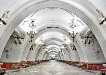 Ga tàu điện ngầm Moscow du lịch Nga